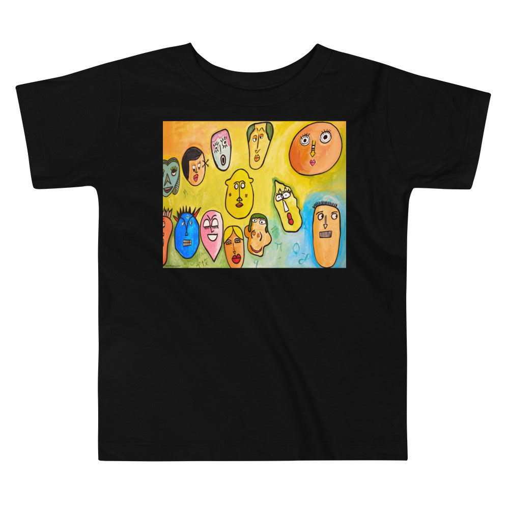 Premium Soft Toddler Tee - Funny Faces