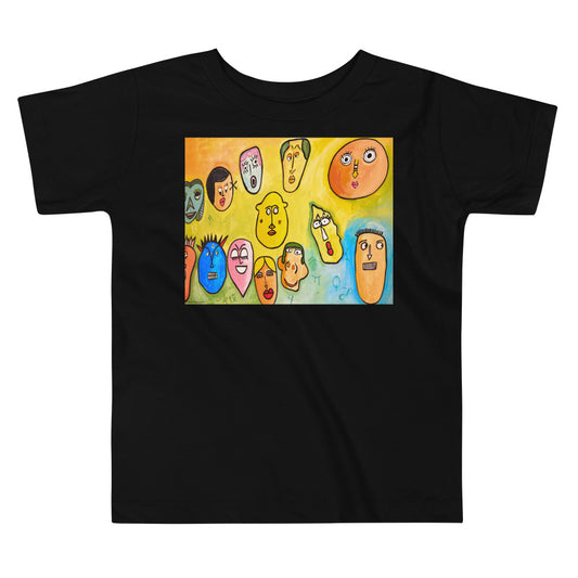 Premium Soft Toddler Tee - Funny Faces