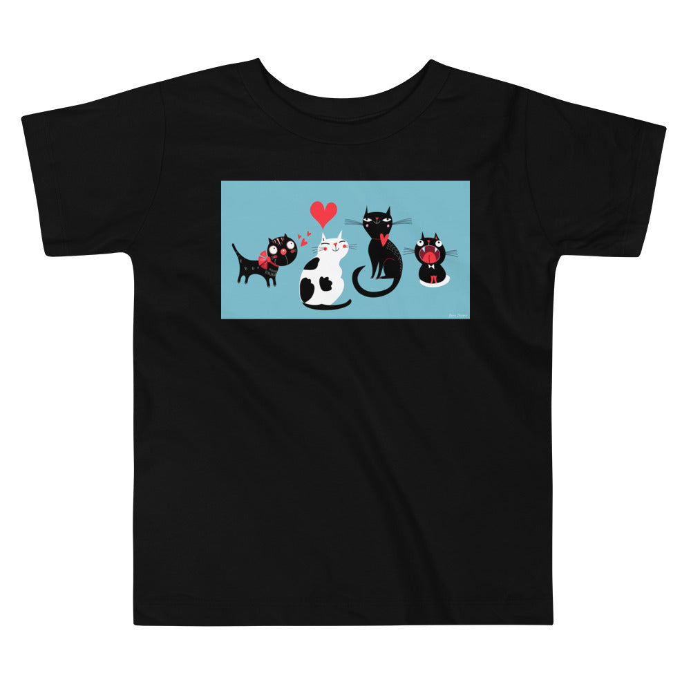 Premium Soft Toddler Tee - Cats in Love