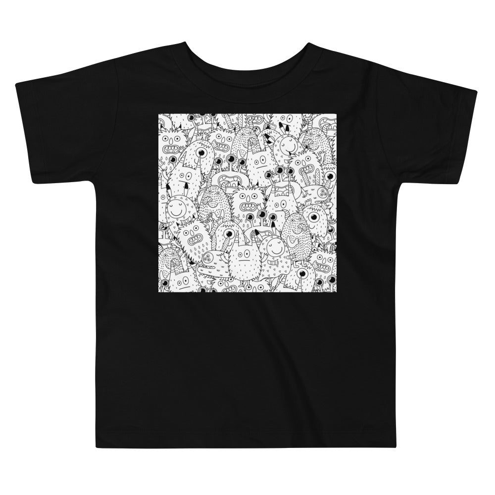 Premium Soft Toddler Tee - Funky Monsters