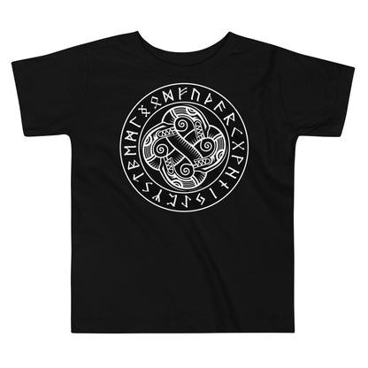Premium Soft Toddler Tee - Celtic Sea Serpents in Runic Circle