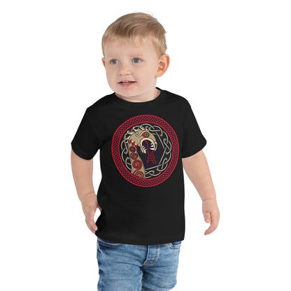 Premium Soft Toddler Tee - Viking Warship Dragon