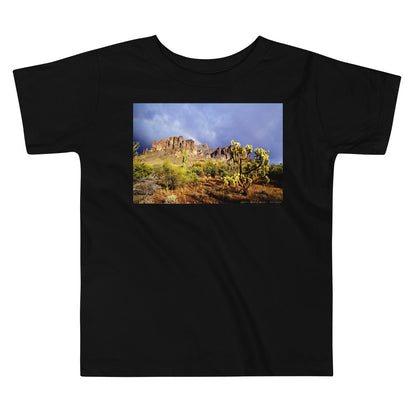 Premium Soft Toddler Tee - Rainbow in the Desert,Superstition Mt. AZ