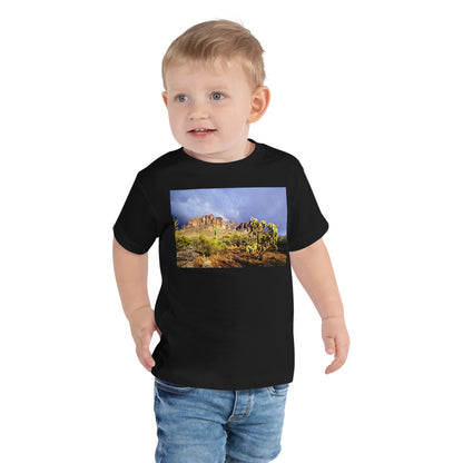 Premium Soft Toddler Tee - Rainbow in the Desert,Superstition Mt. AZ