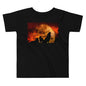 Premium Soft Toddler Tee - Howling in Orange Moonlight