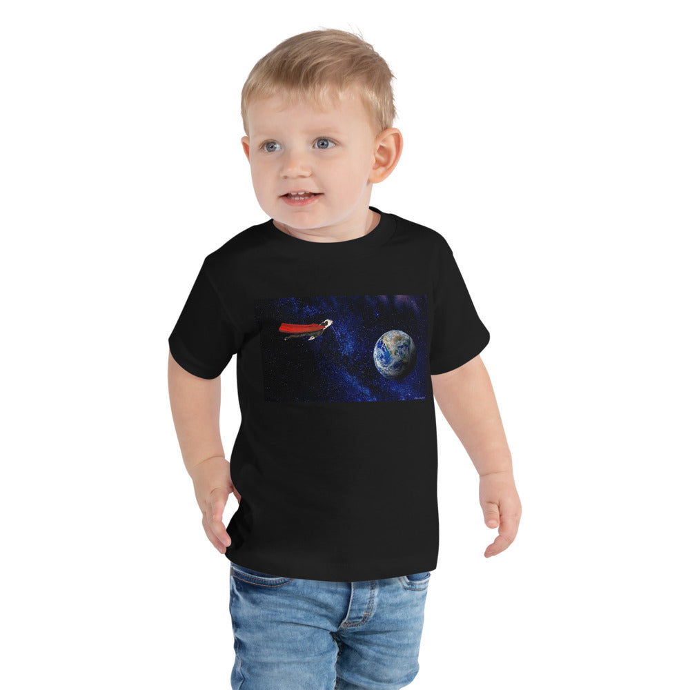 Premium Soft Toddler Tee - Super Dog in Space