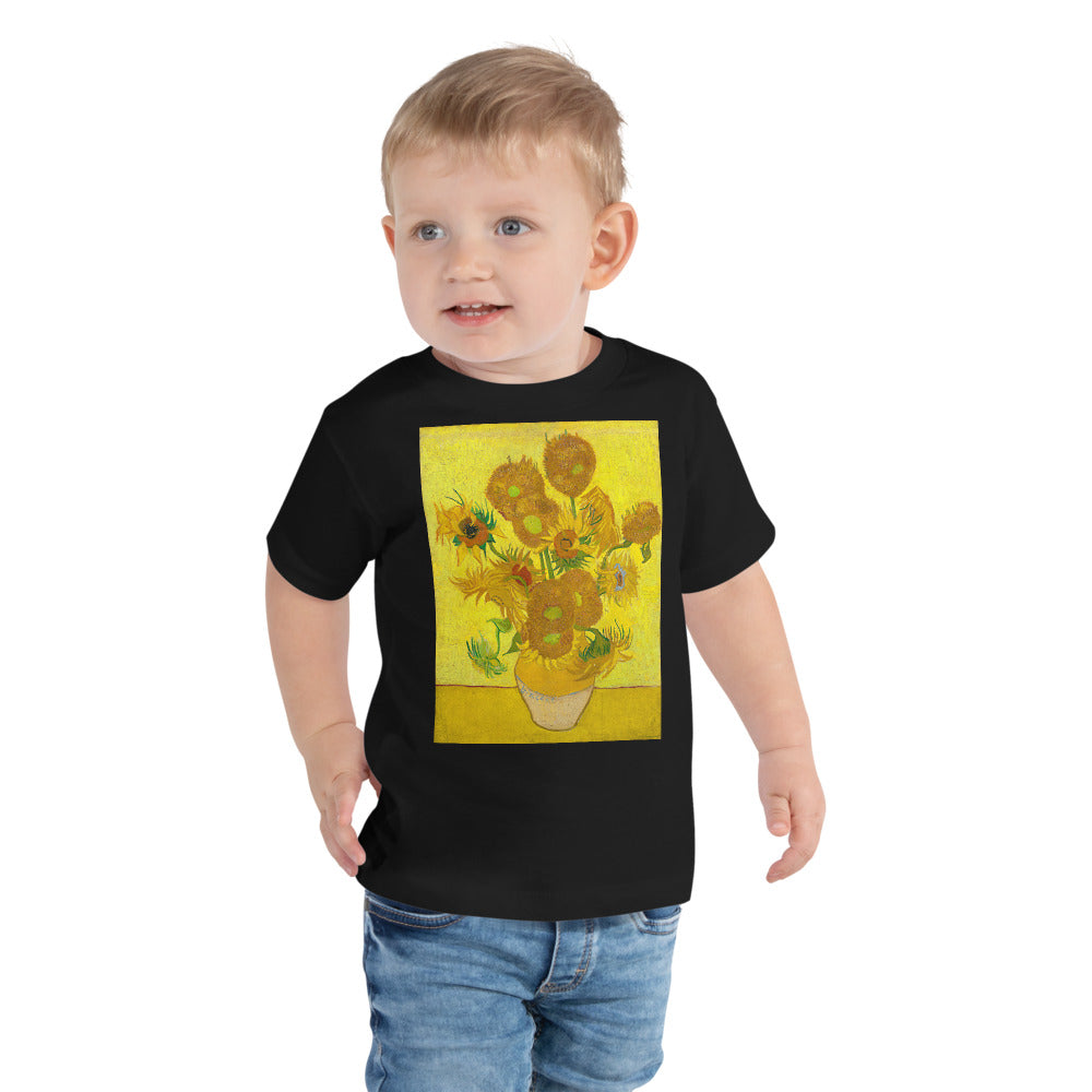 Premium Soft Toddler Tee - 12 Sunflowers on a Vase