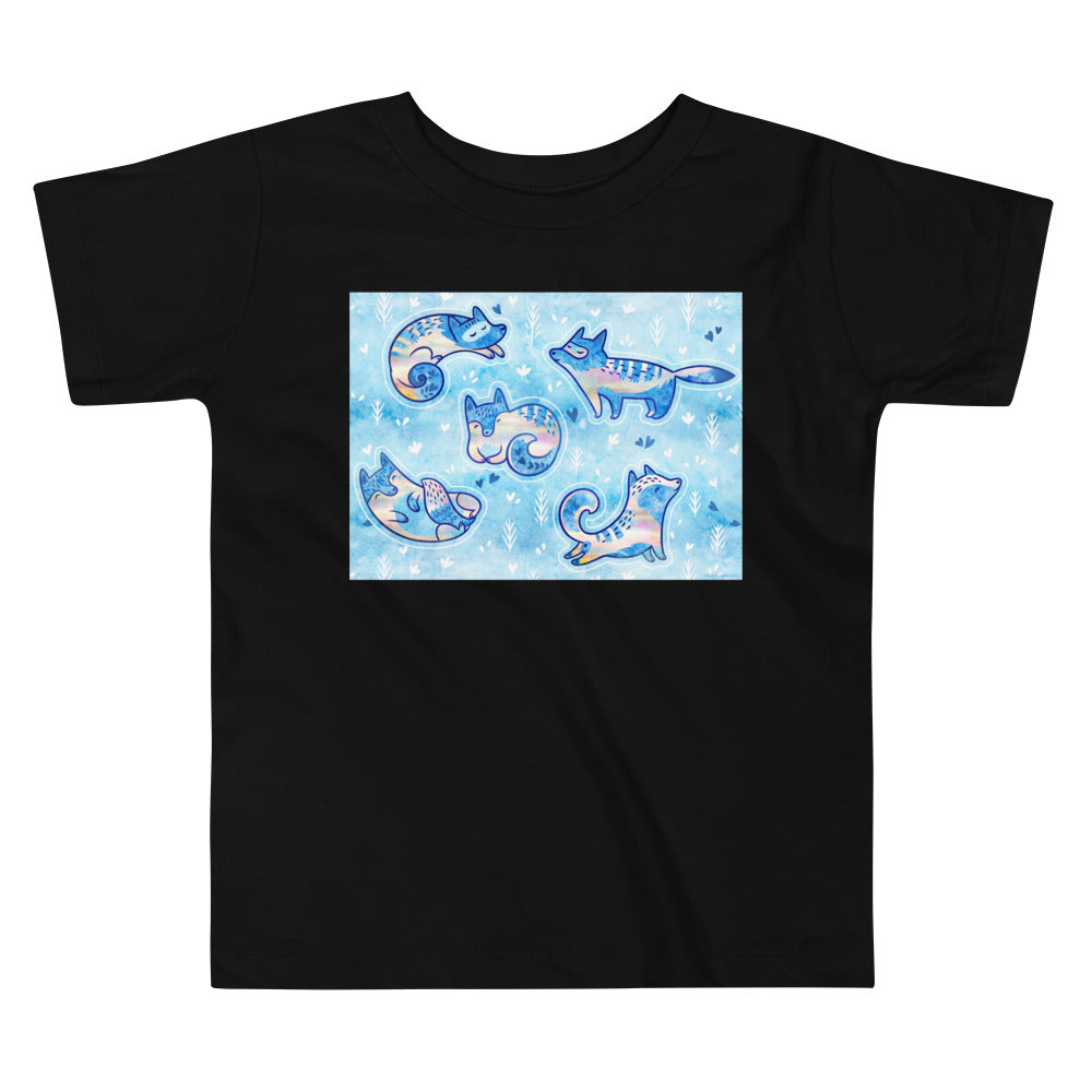 Premium Toddler Tee - Silly Blue Foxes
