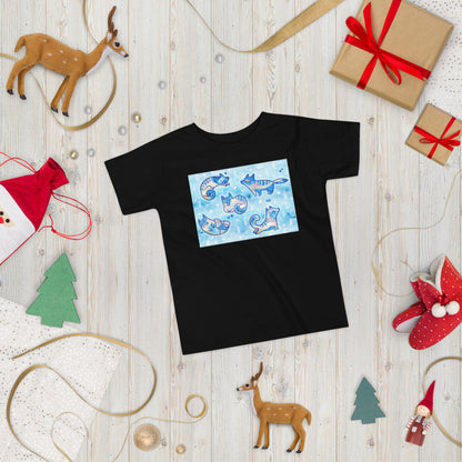 Premium Toddler Tee - Silly Blue Foxes