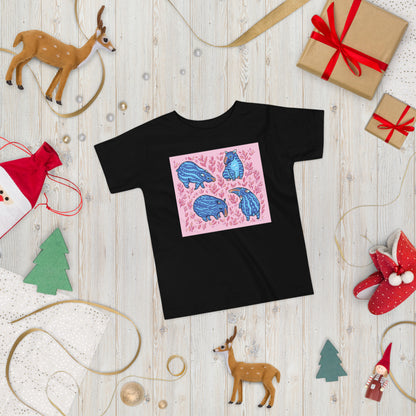 Premium Toddler Tee - Funny Blue Tapirs
