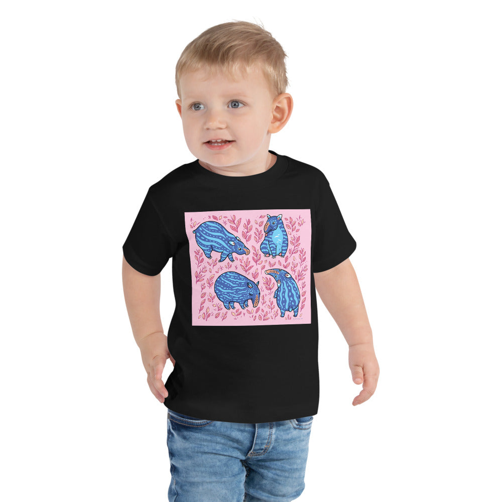 Premium Toddler Tee - Funny Blue Tapirs