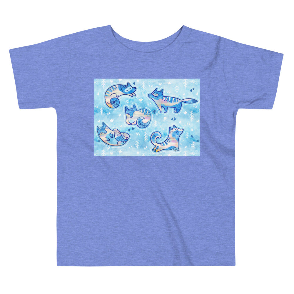 Premium Toddler Tee - Silly Blue Foxes