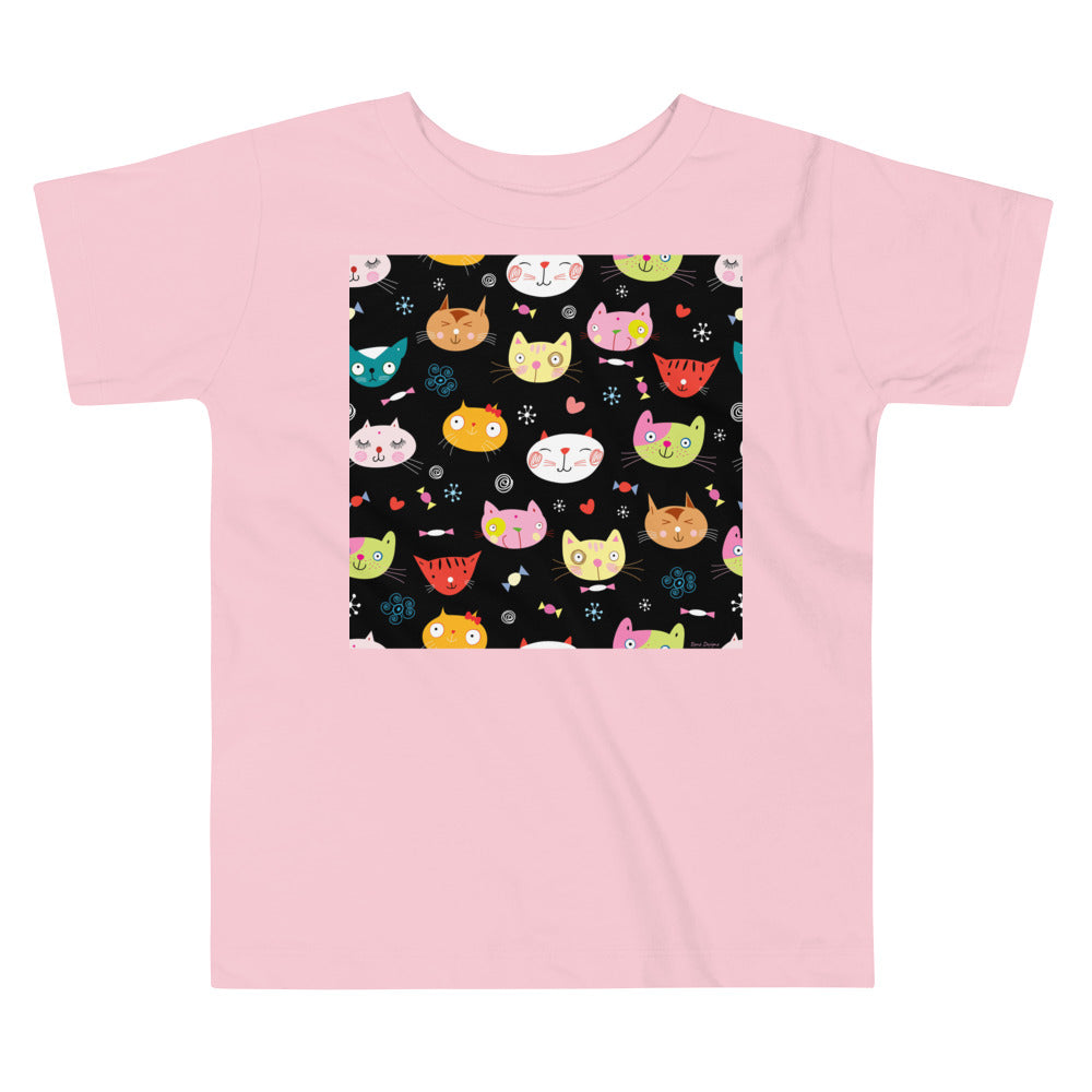 Premium Soft Toddler Tee - Cat Faces