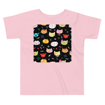 Premium Soft Toddler Tee - Cat Faces