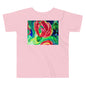 Premium Soft Toddler Tee - Red Flower Watercolor #2