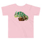 Premium Soft Toddler Tee - Green Vailed Chameleon on Stump