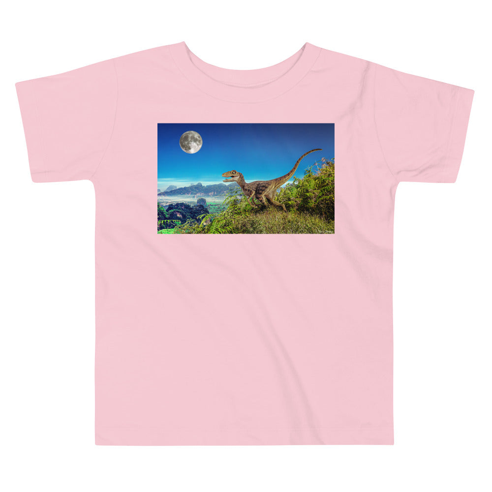 Premium Soft Toddler Tee - Dinosaur & Moon