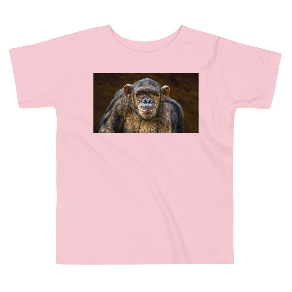Premium Soft Toddler Tee - Chimpanzee Posing