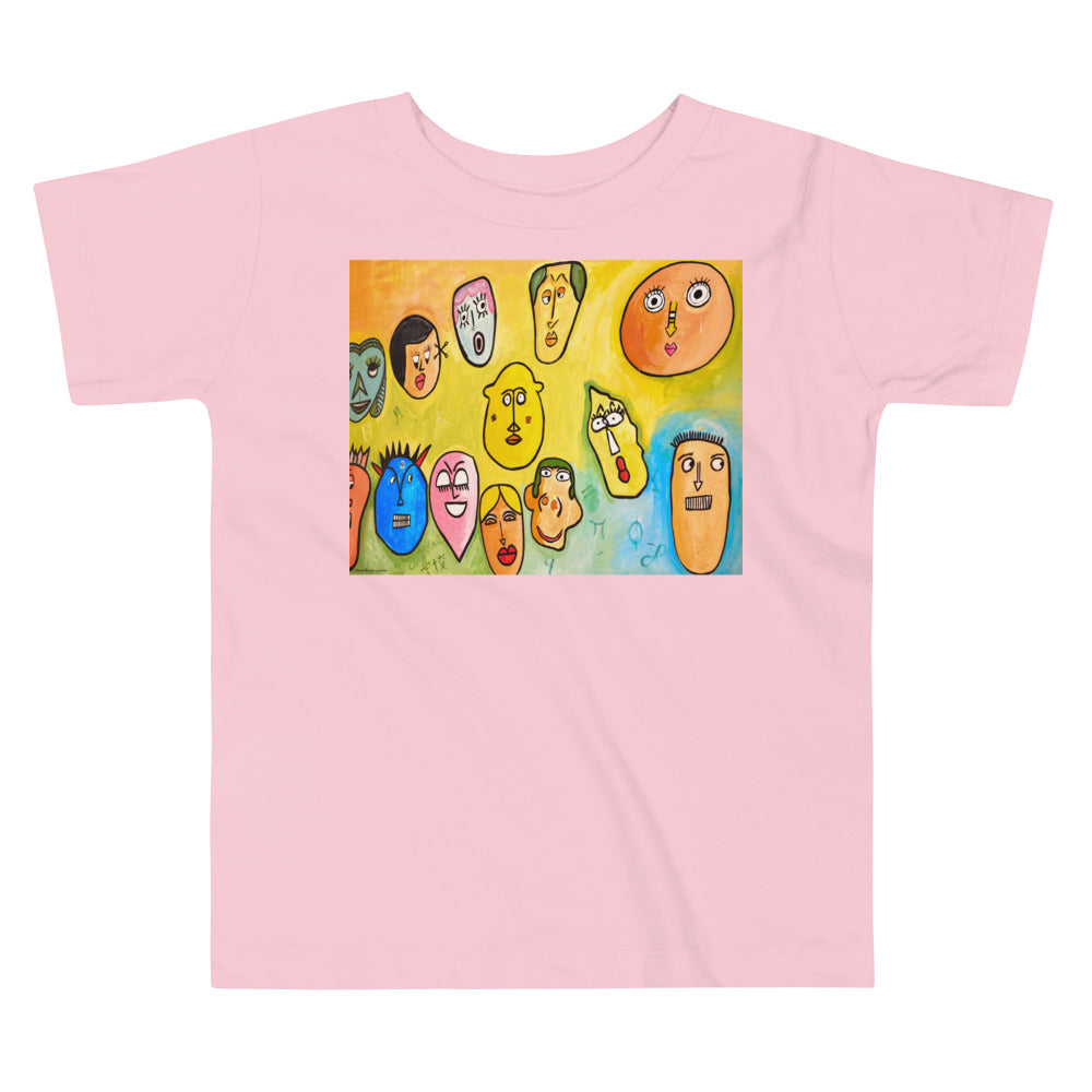 Premium Soft Toddler Tee - Funny Faces
