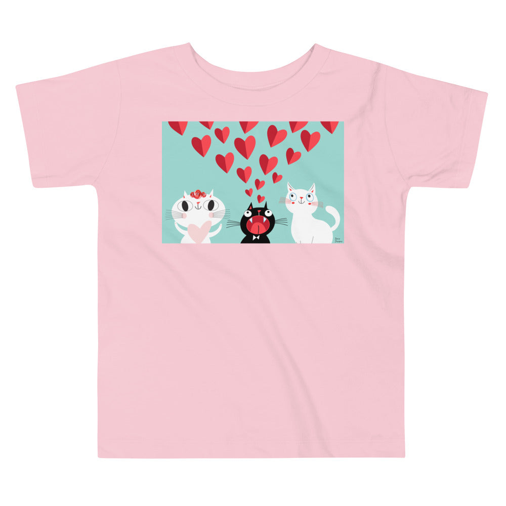 Premium Soft Toddler Tee - Cats in Love