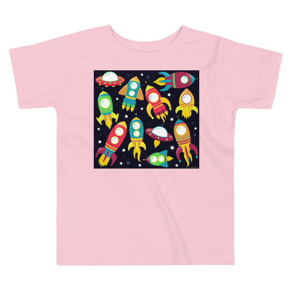 Premium Soft Toddler Tee - Space Ships