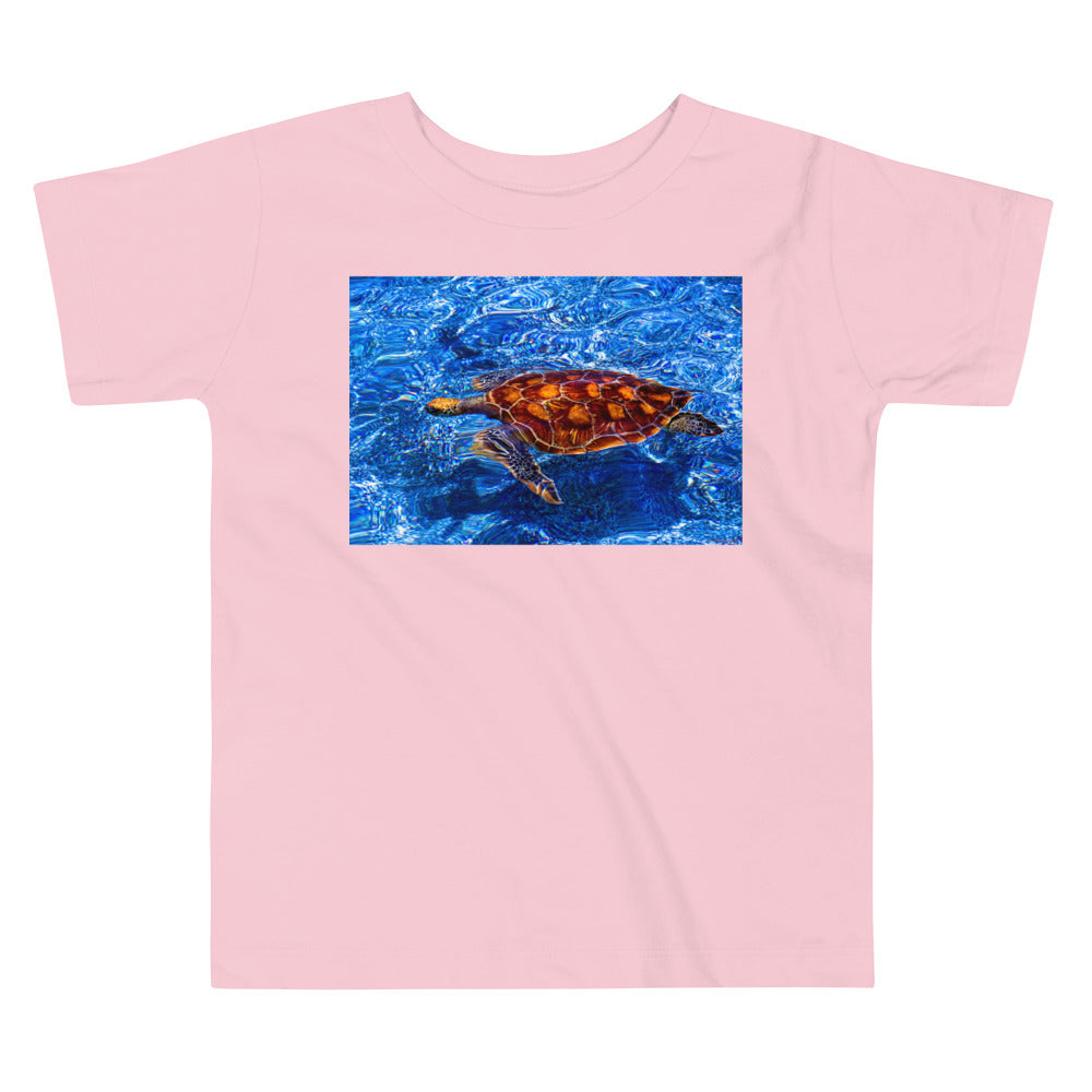 Premium Soft Toddler Tee - Sea Turtle in Blue Water