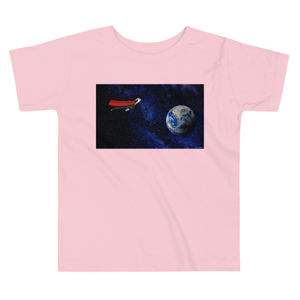 Premium Soft Toddler Tee - Super Dog in Space