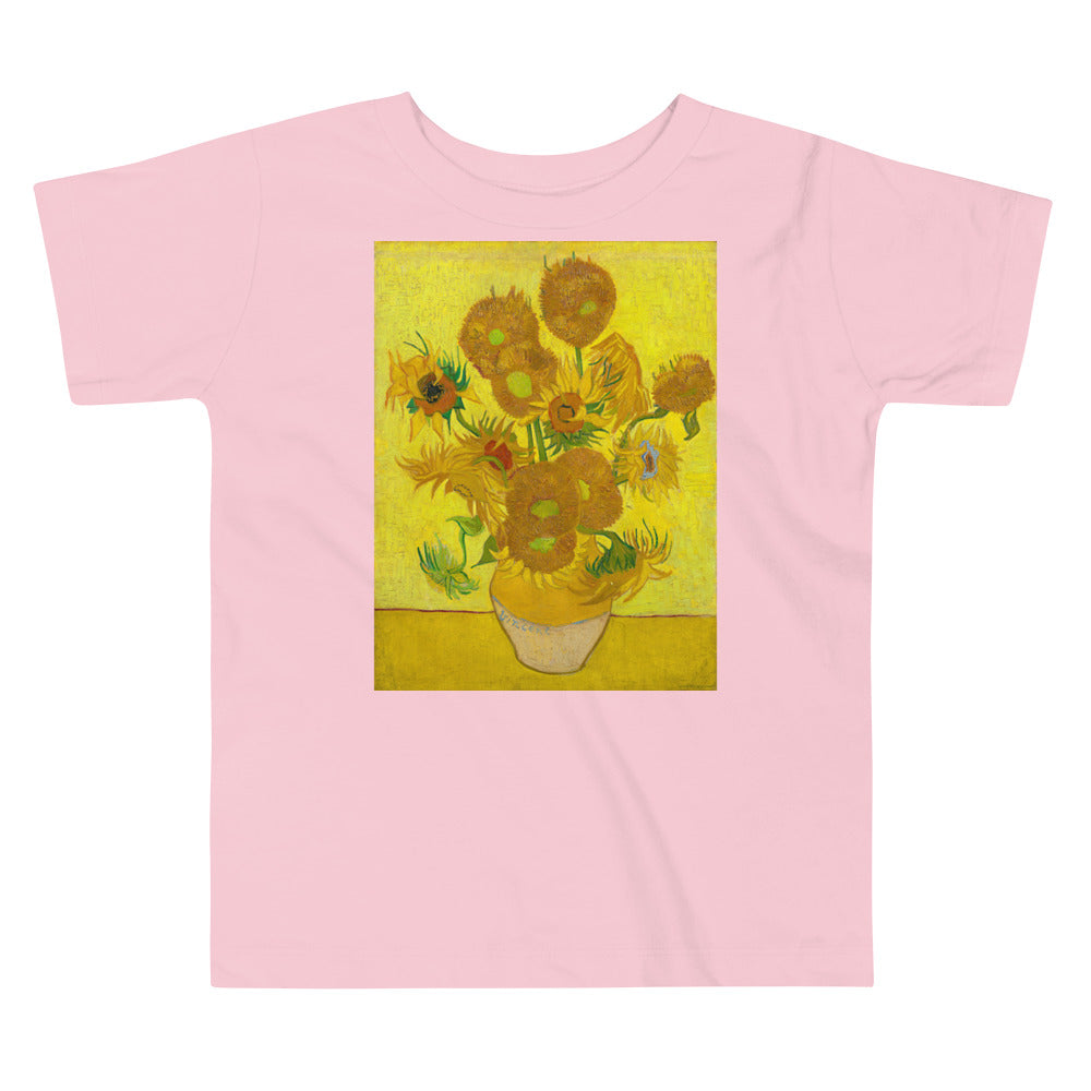 Premium Soft Toddler Tee - 12 Sunflowers on a Vase