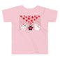 Premium Soft Toddler Tee - Pink Cat Love