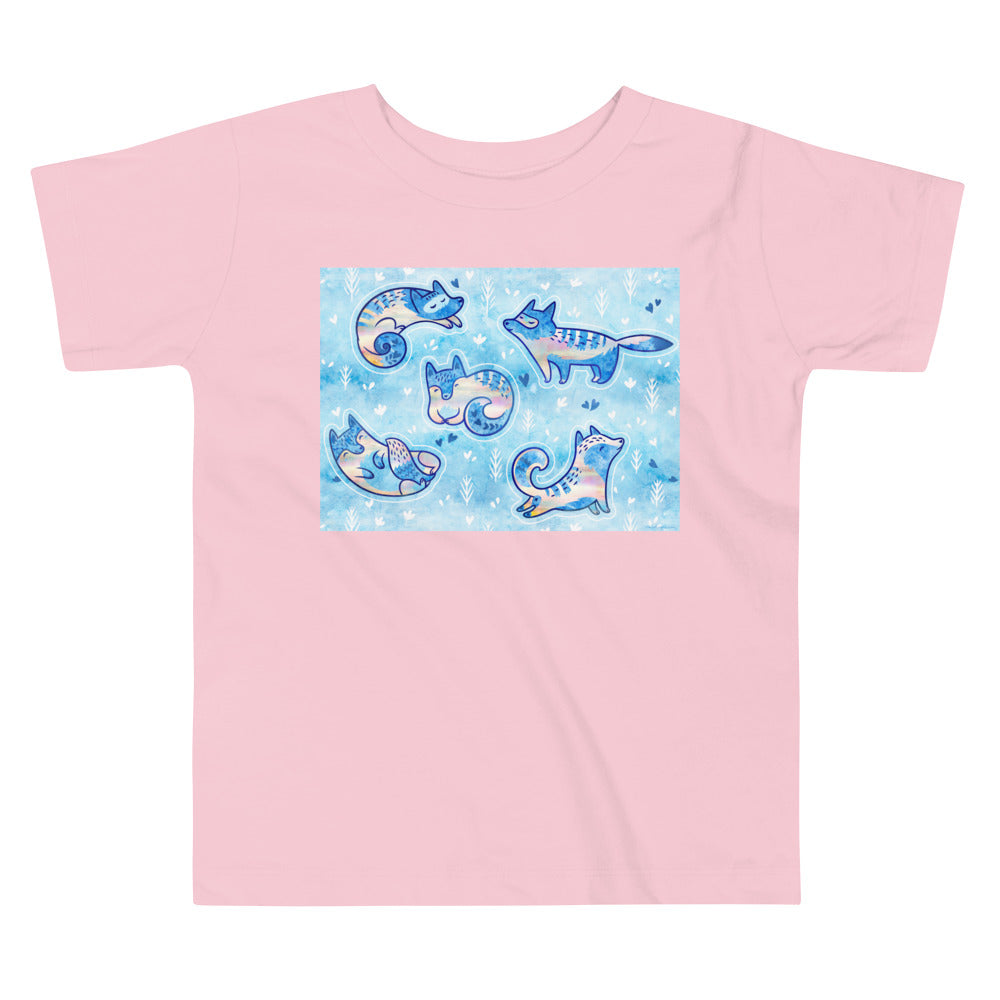 Premium Toddler Tee - Silly Blue Foxes