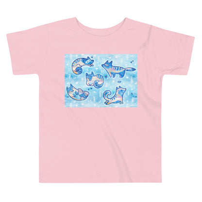Premium Toddler Tee - Silly Blue Foxes
