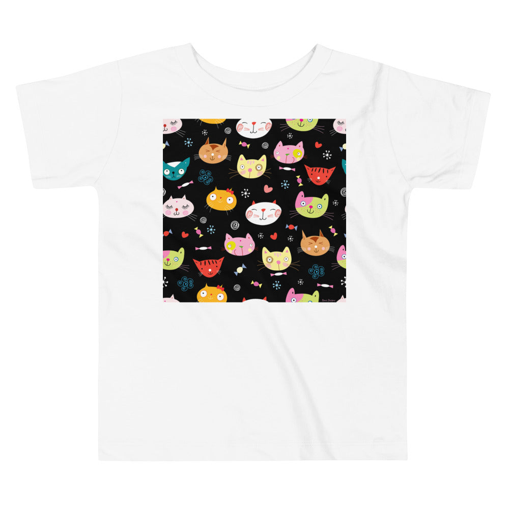 Premium Soft Toddler Tee - Cat Faces