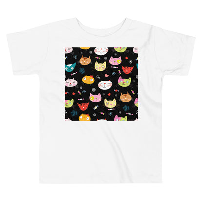 Premium Soft Toddler Tee - Cat Faces