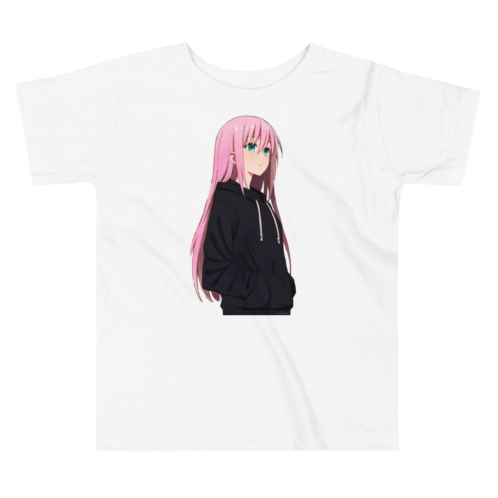 Premium Soft Toddler Tee - Pink Haired Anime Girl