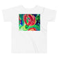 Premium Soft Toddler Tee - Red Flower Watercolor #2