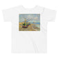 Premium Soft Toddler Tee - van Gogh: Fishing Boats in the Beach