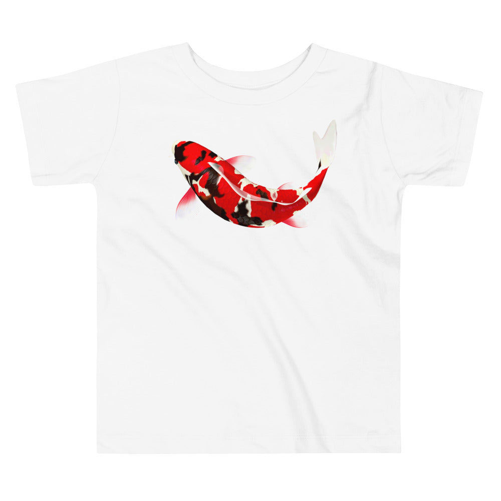 Premium Soft Toddler Tee - Red & Black Koi