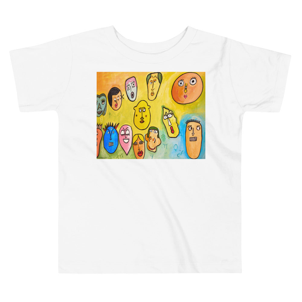 Premium Soft Toddler Tee - Funny Faces