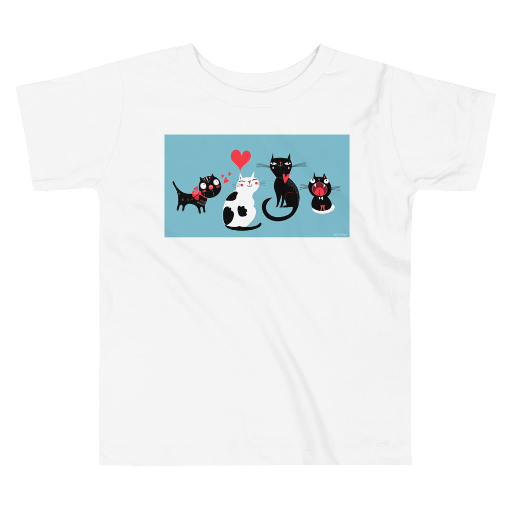 Premium Soft Toddler Tee - Cats in Love
