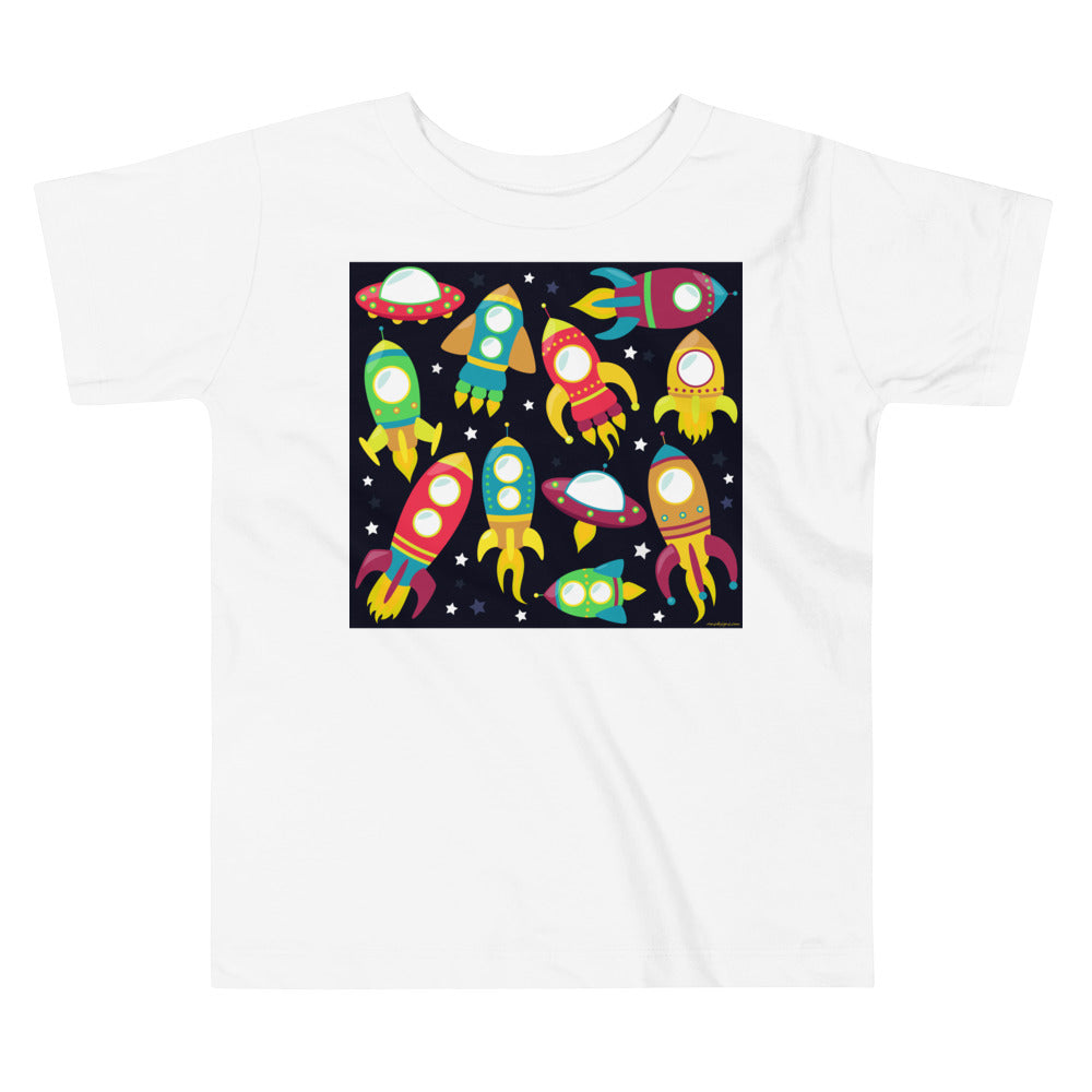 Premium Soft Toddler Tee - Space Ships