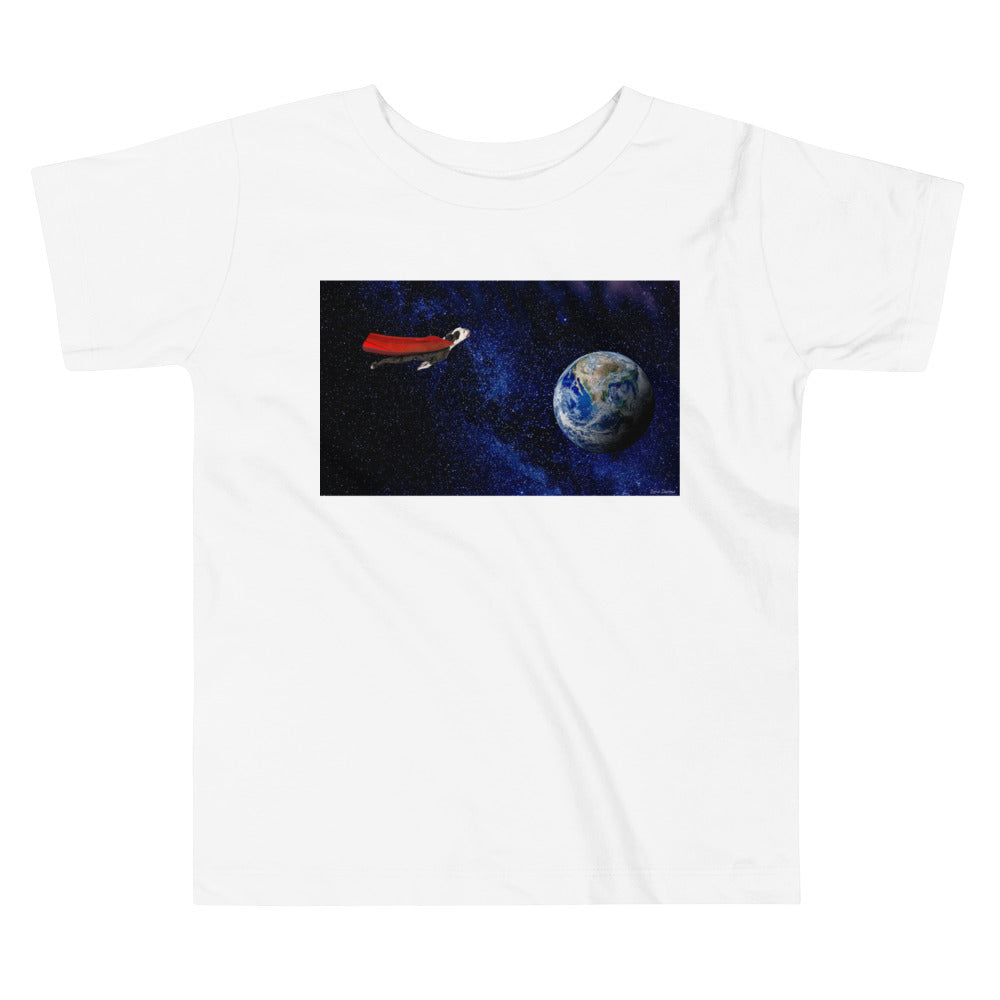 Premium Soft Toddler Tee - Super Dog in Space