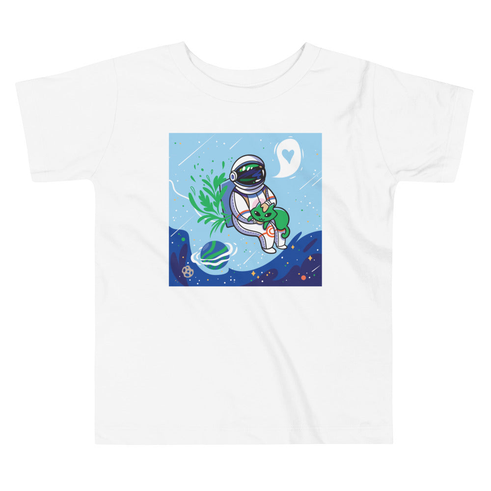 Astronaut & Alien Space Cat: Premium KIds Tee