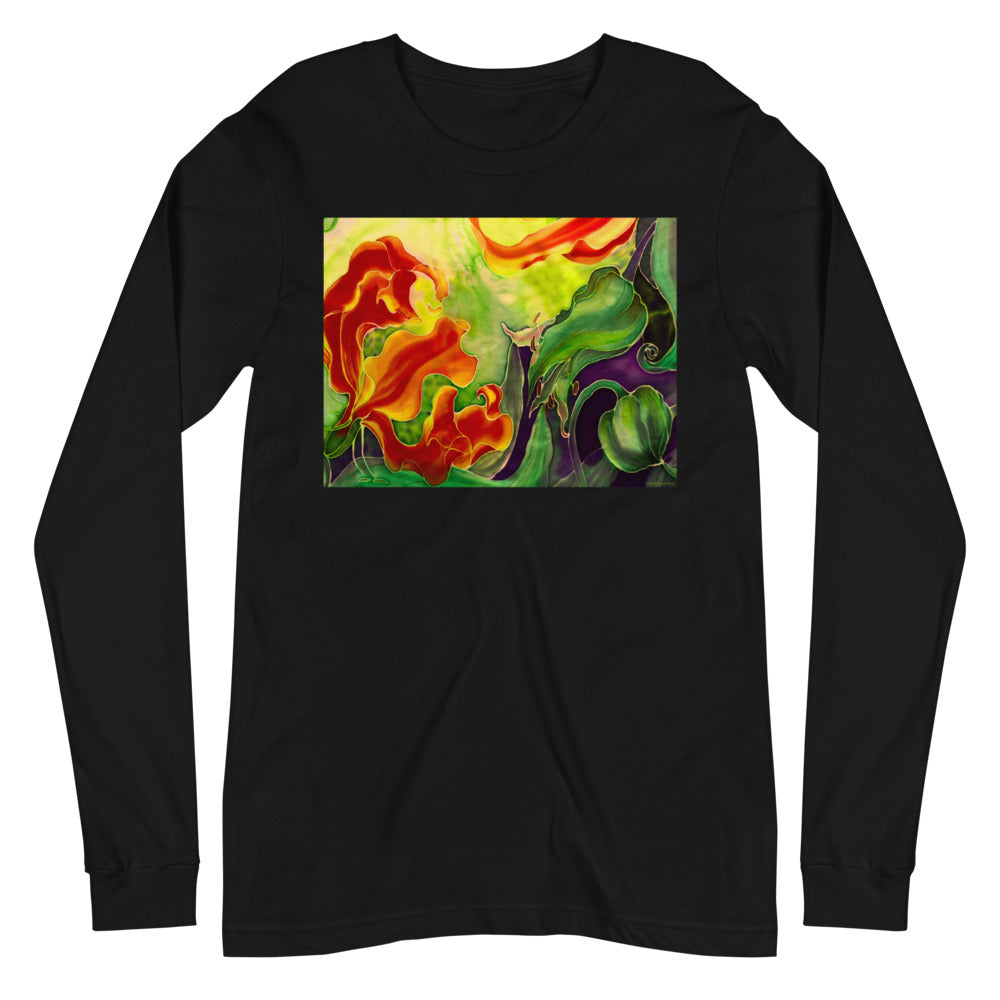 Premium Long Sleeve - Red Flower Watercolor