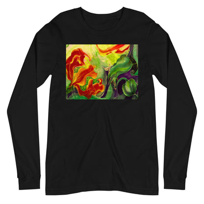 Premium Long Sleeve - Red Flower Watercolor