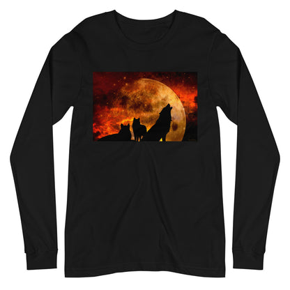 Premium Long Sleeve - Howling in Orange Moonlight
