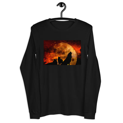 Premium Long Sleeve - Howling in Orange Moonlight
