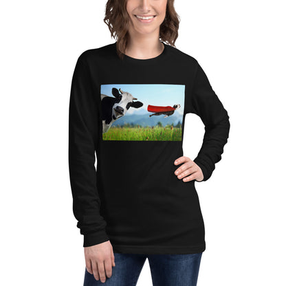 Premium Long Sleeve - Cow & Super Dog