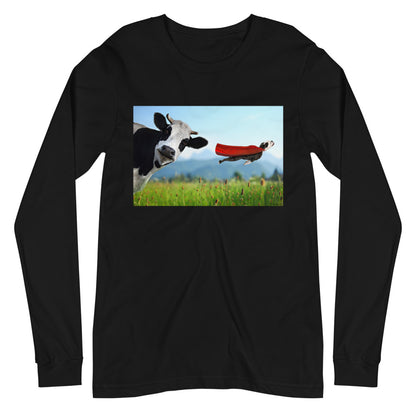 Premium Long Sleeve - Cow & Super Dog
