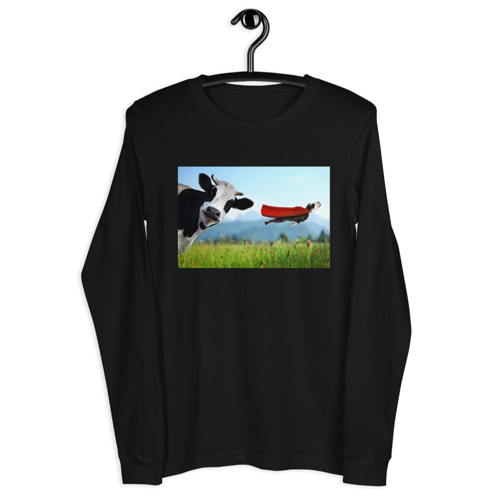Premium Long Sleeve - Cow & Super Dog