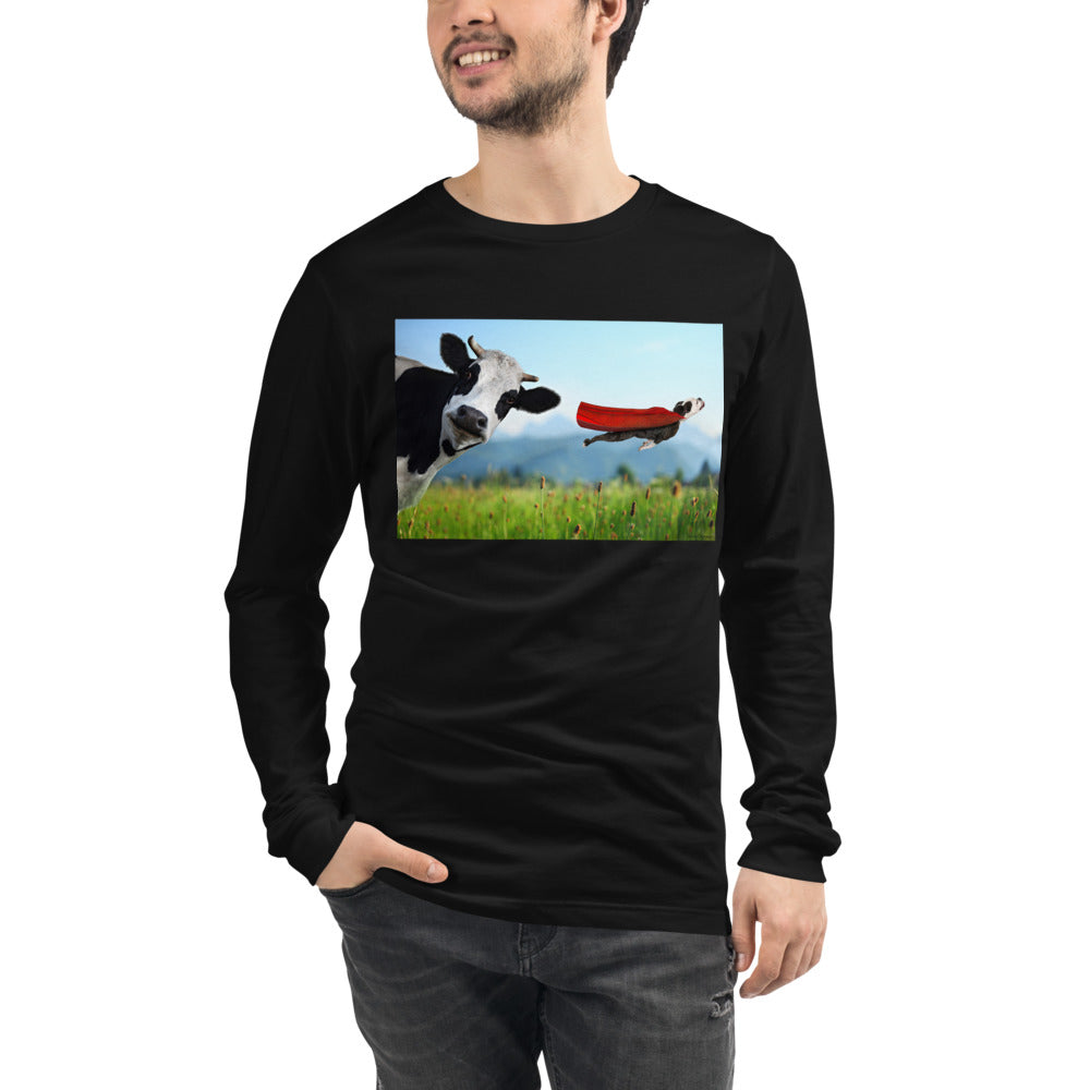 Premium Long Sleeve - Cow & Super Dog